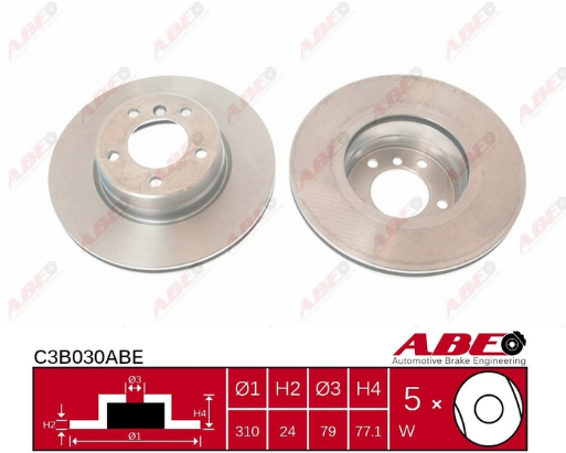 Передній гальмівний диск BMW 5 E60 - 2003-2010