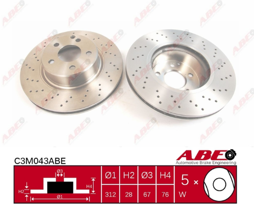 Передній гальмівний диск MERCEDES W220 - 1998-2006