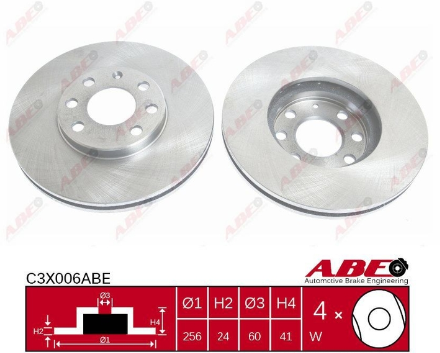 Передній гальмівний диск OPEL ASTRA F, G, ZAFIRA A - 1994-2009